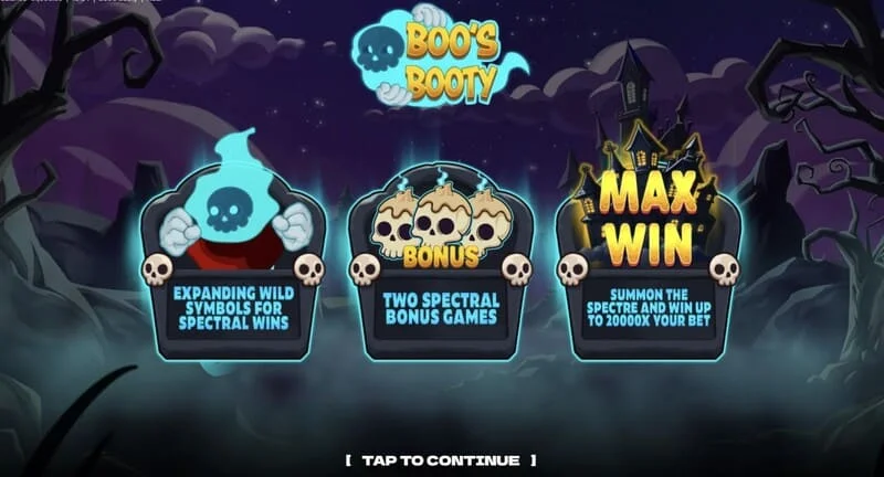 Boo's Booty - tablica bonus funkcija i Feature Buy